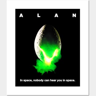 ALAN In Space Nobody Can Hear You in Space Posters and Art